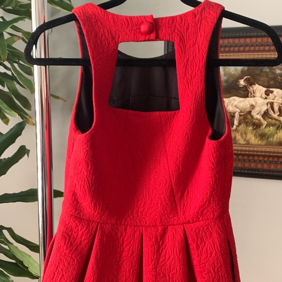 Stunning Red Anthropologie Dress Size 0 - Picture 4 of 6